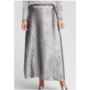 Metallic A Line Skirt